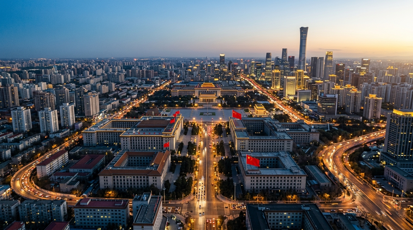 Skyline de Pékin symbole de la puissance chinoise