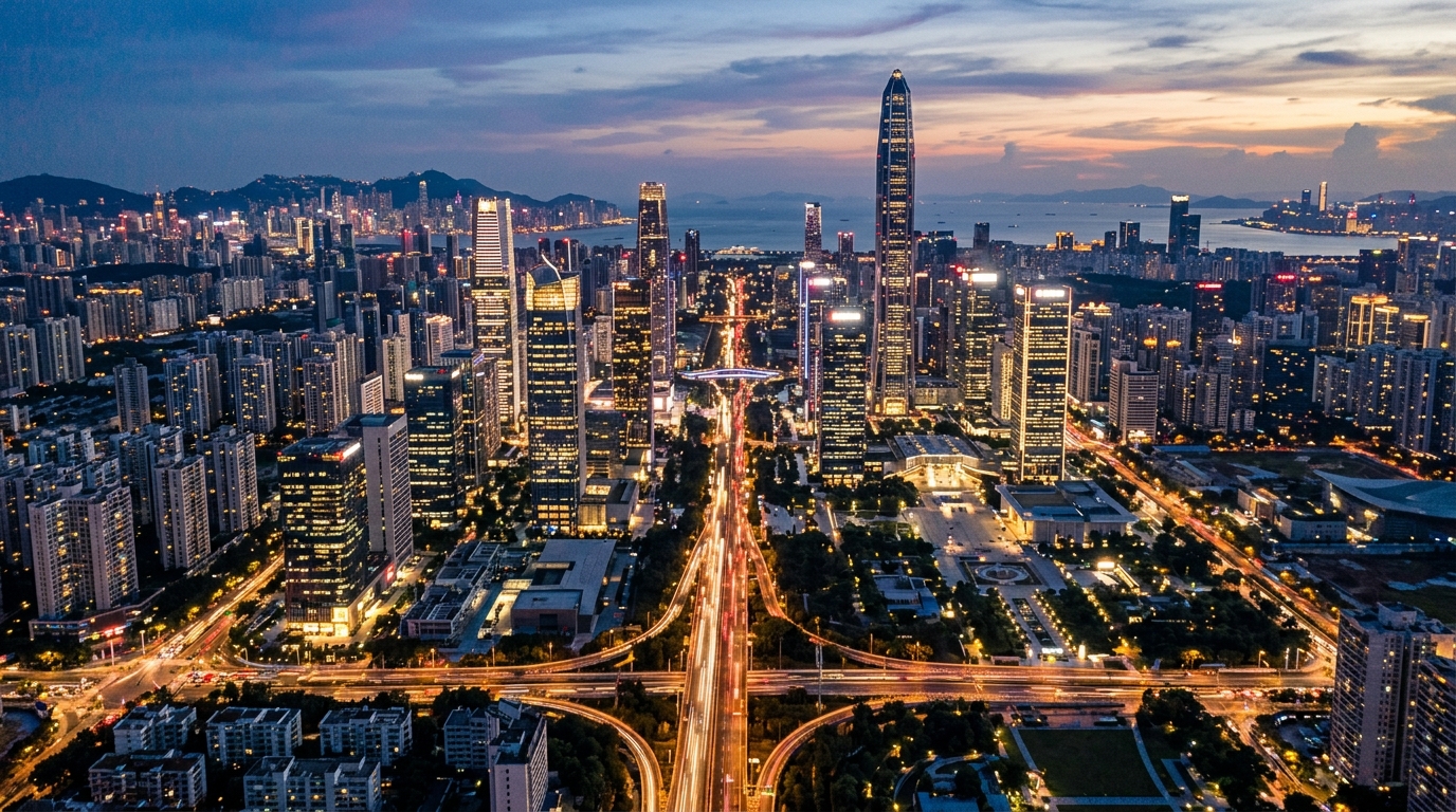 Skyline de Shenzhen, siège de Tencent et des géants technologiques chinois