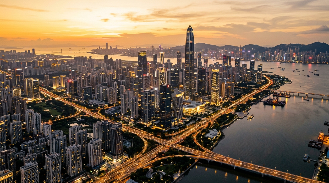 Skyline de Shenzhen, ville où est installé le supercalculateur LineShine