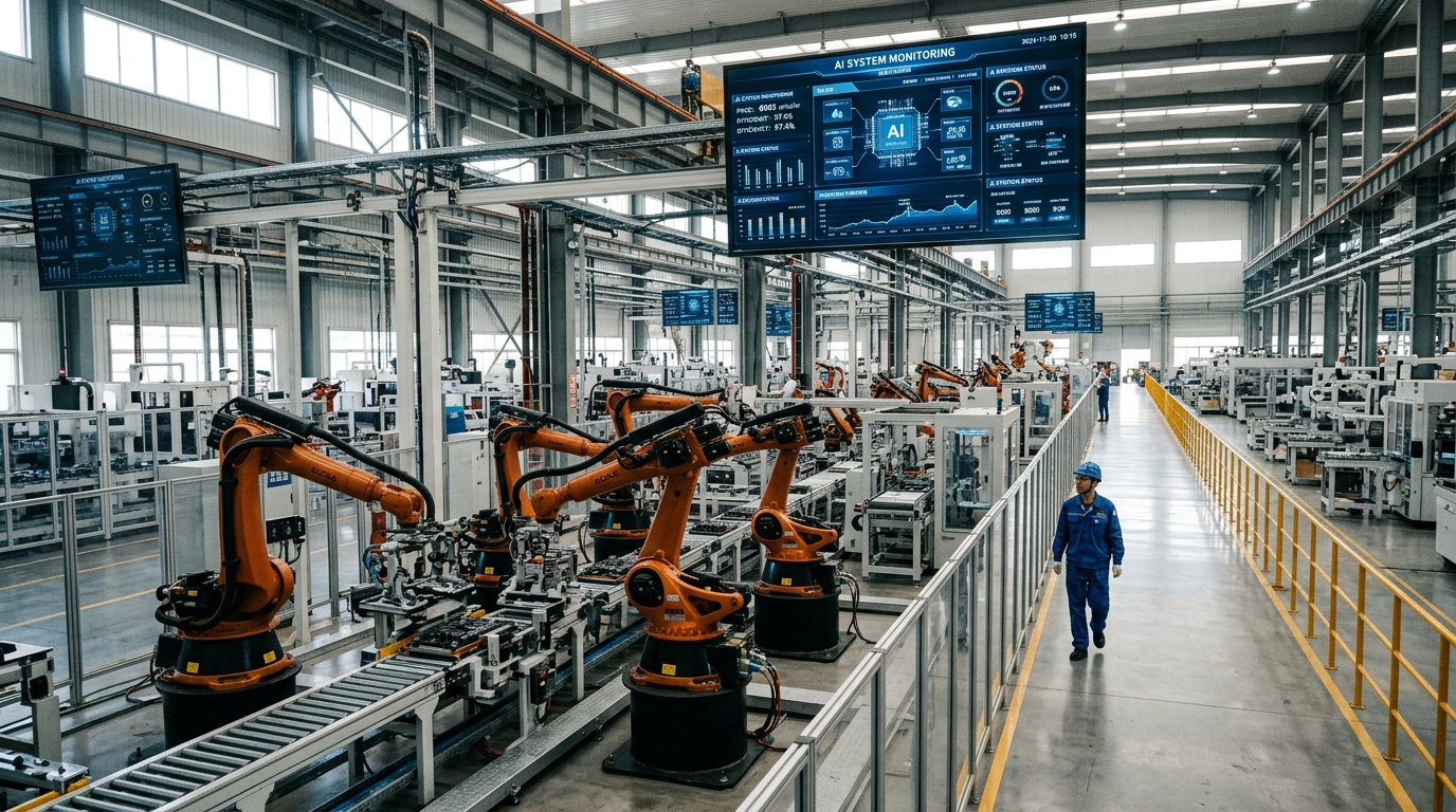 Usine chinoise automatisée avec intelligence artificielle
