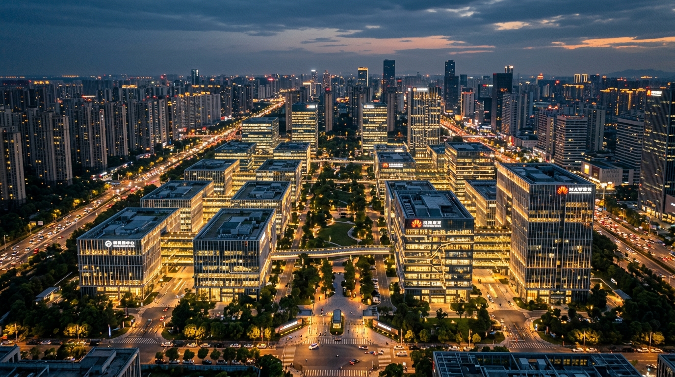 Campus technologique d'une grande entreprise chinoise de tech
