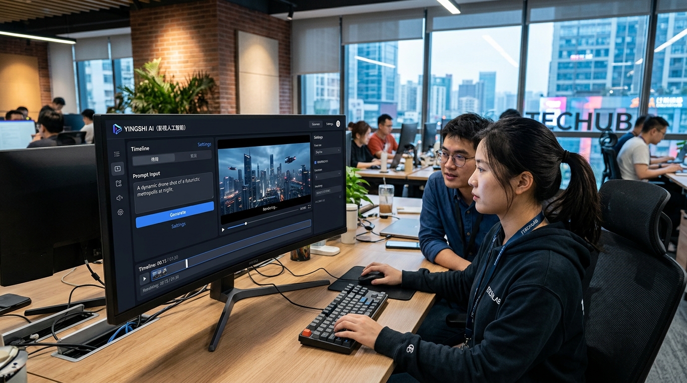 Interface d'un logiciel de génération vidéo par intelligence artificielle