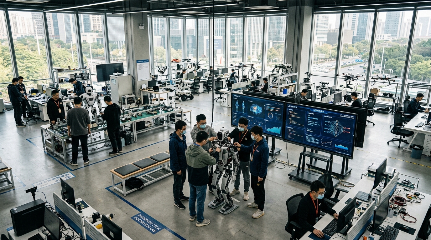 Laboratoire de recherche en IA robotique en Chine