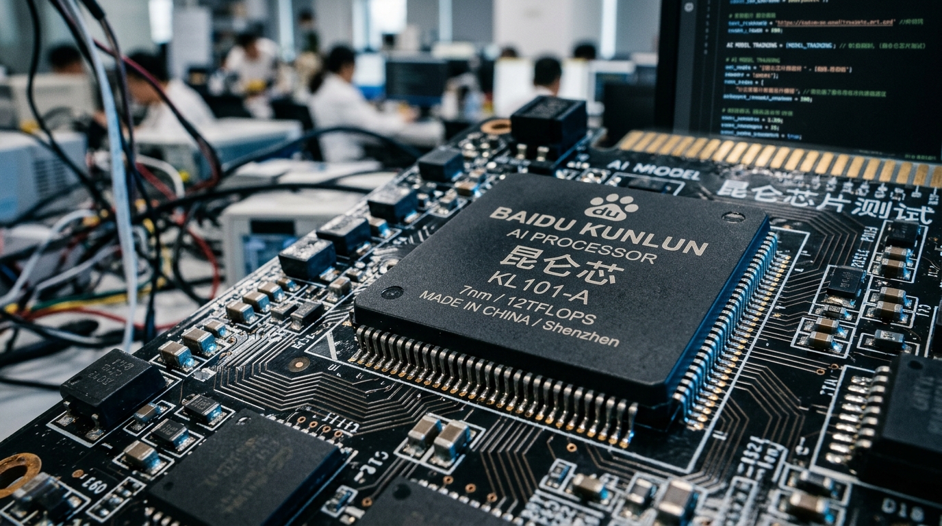 Puce IA Zhenwu d'Alibaba T-Head sur circuit imprimé