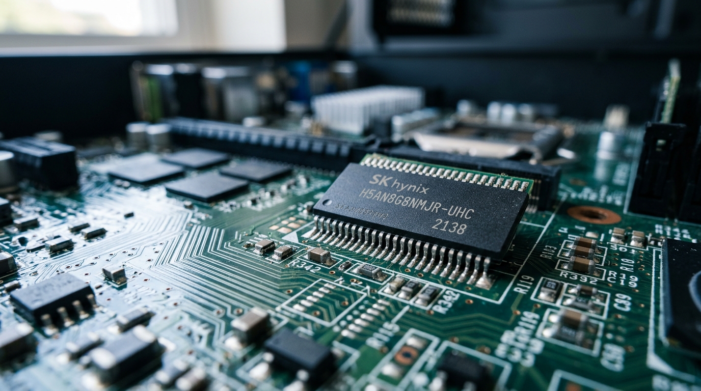 Puce mémoire DRAM sur circuit imprimé