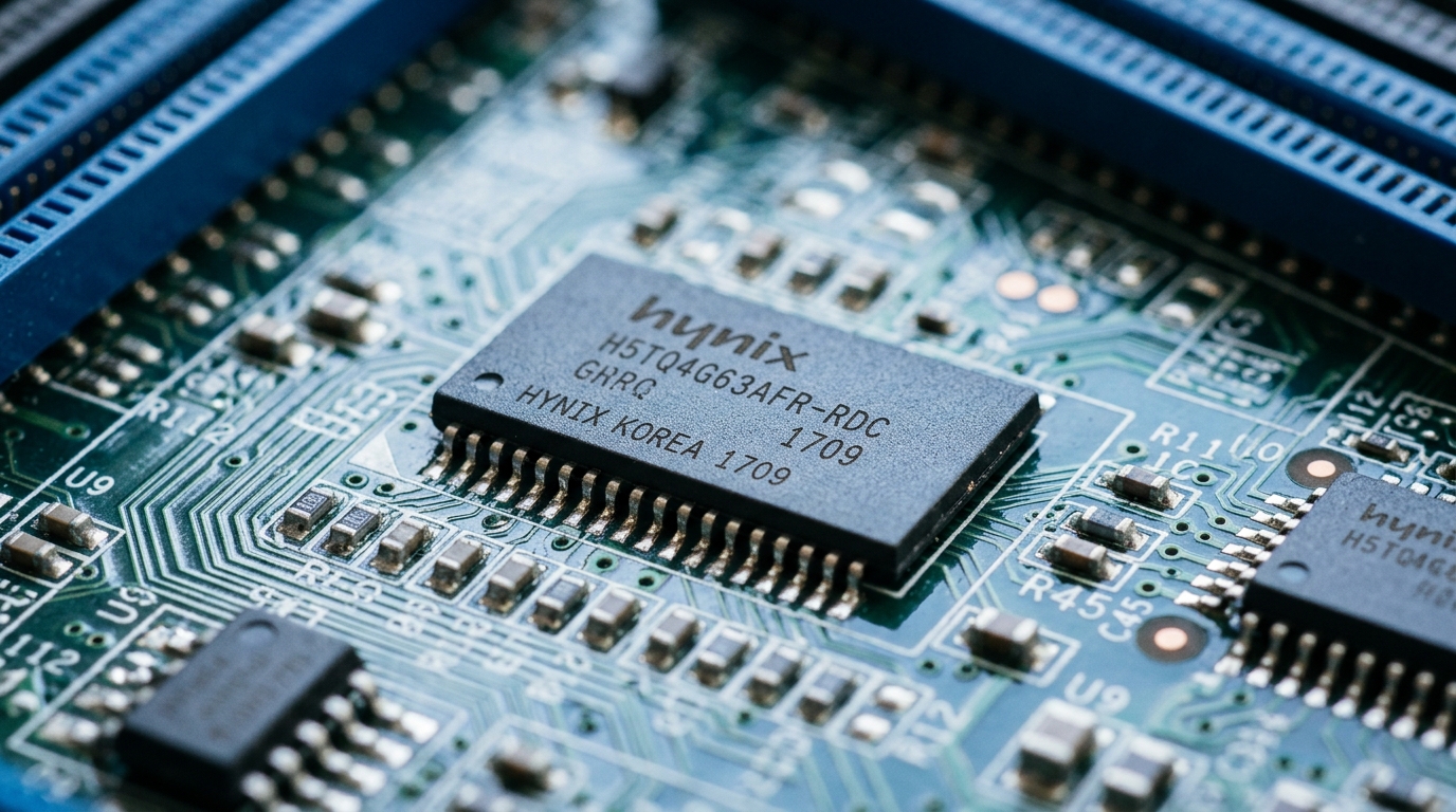 Puce mémoire DRAM sur un circuit imprimé
