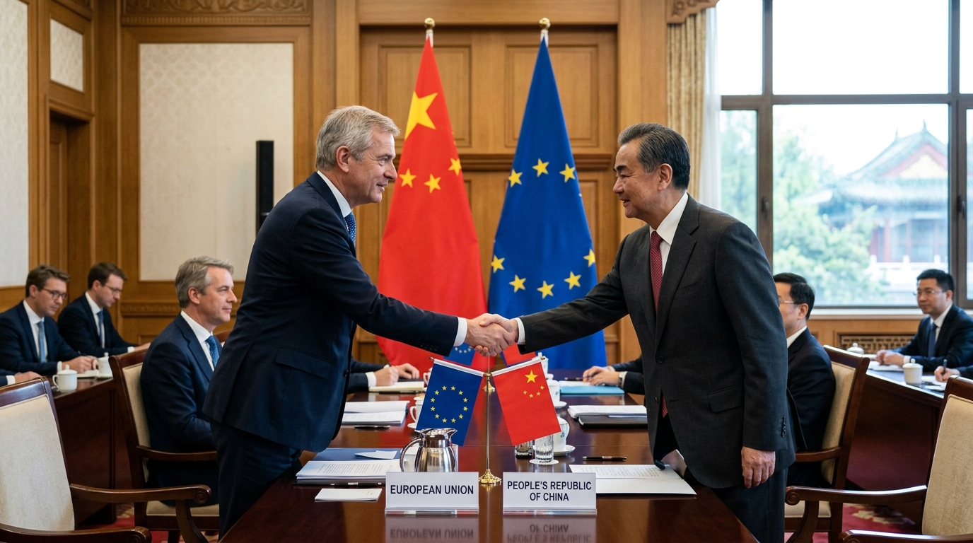 Réunion diplomatique entre représentants européens et chinois