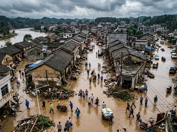 Inondations meurtrières au Guangxi : la boue et les débris envahissent Gantang