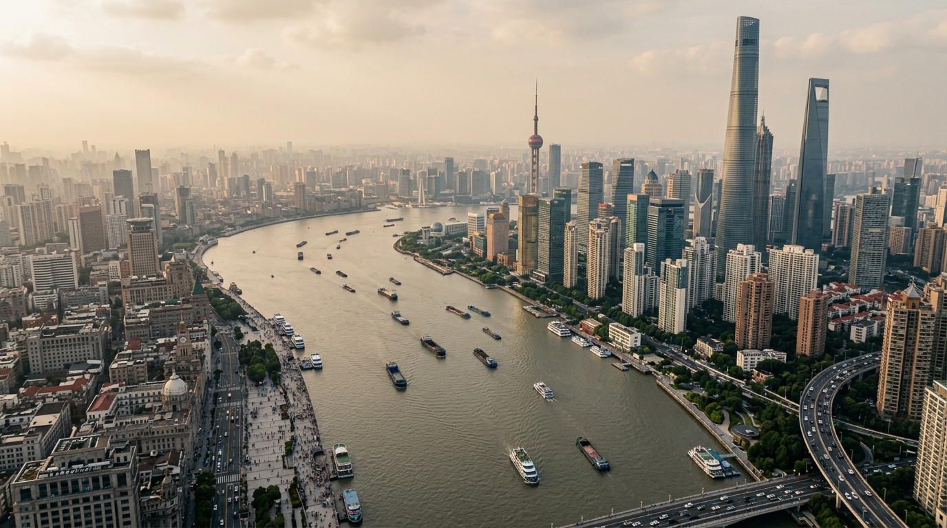 Skyline de Shanghai en été