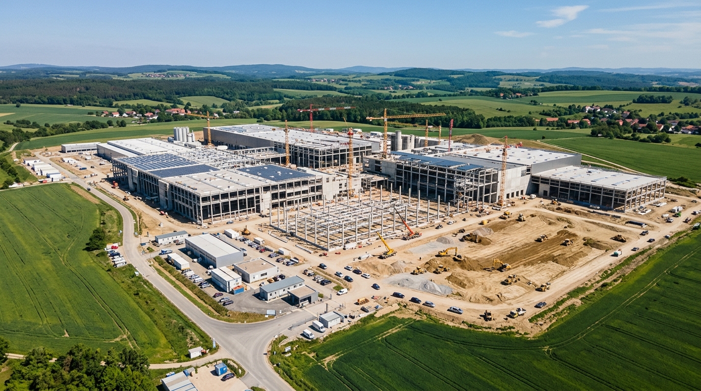 Usine automobile en construction en Europe