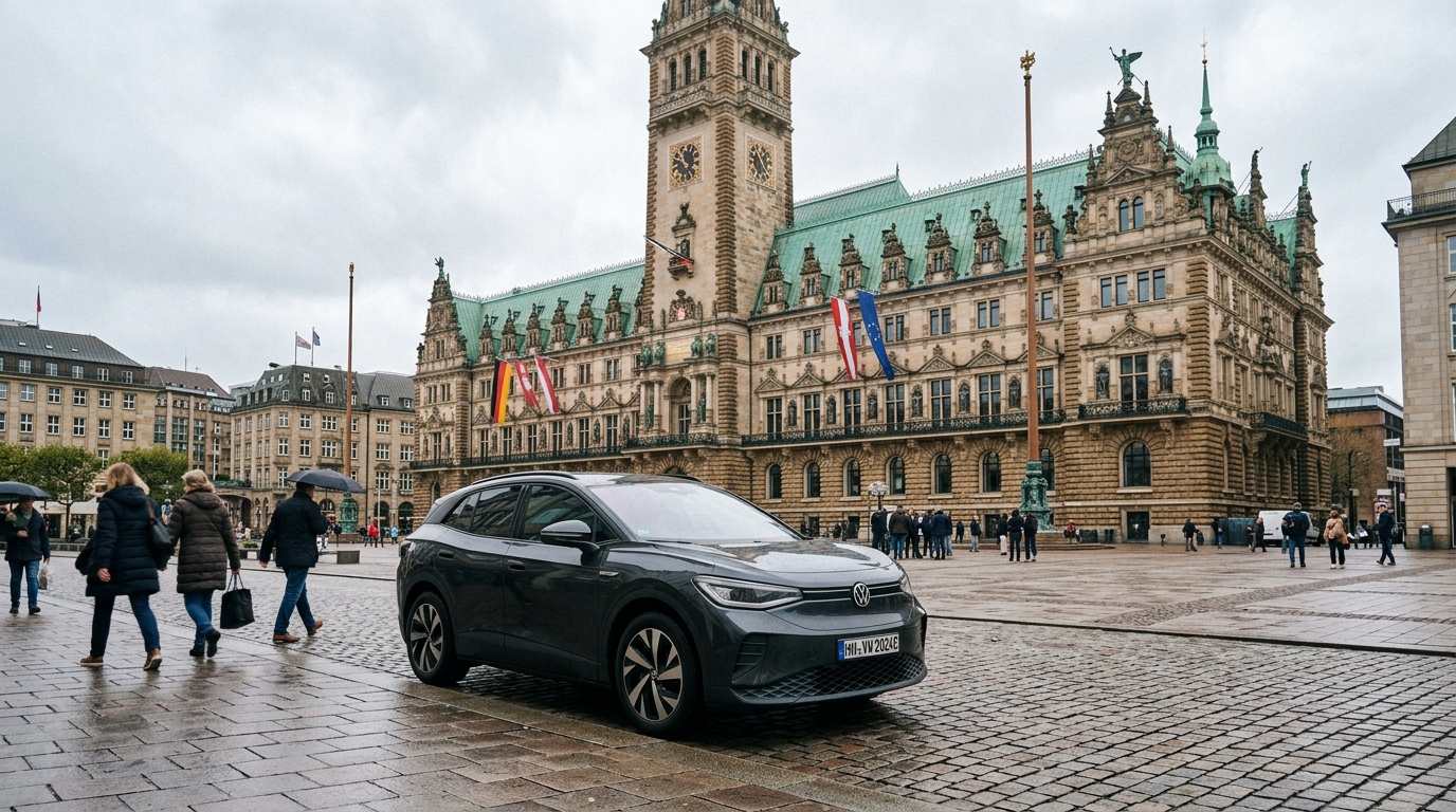 Véhicule électrique Volkswagen à Hambourg