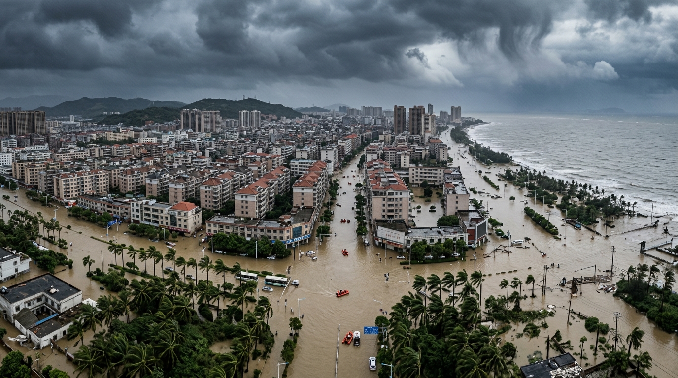 Typhon Bavi en Chine : 2 millions d&rsquo;évacués et des pluies torrentielles dans le Zhejiang