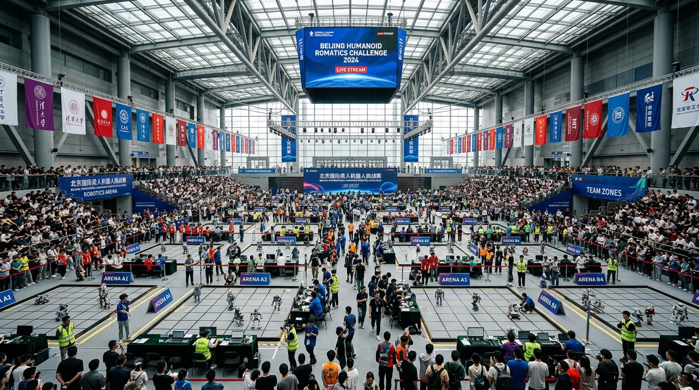 Arène des jeux mondiaux des robots humanoïdes à Pékin