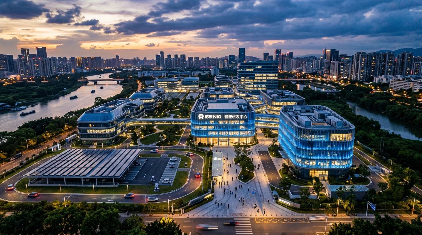 Campus de recherche en robotique et véhicules électriques en Chine
