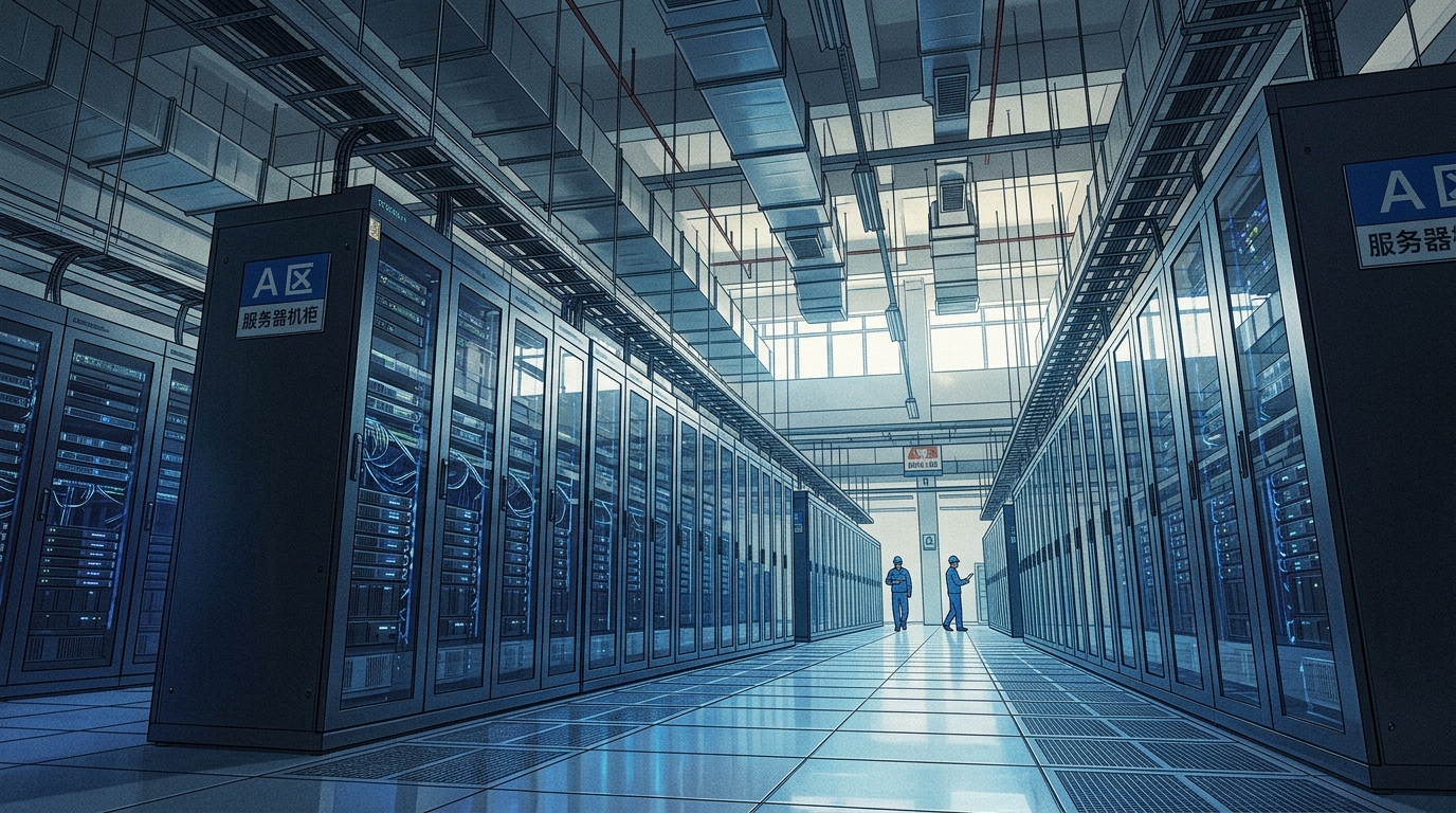 Centre de données avec serveurs GPU en Chine