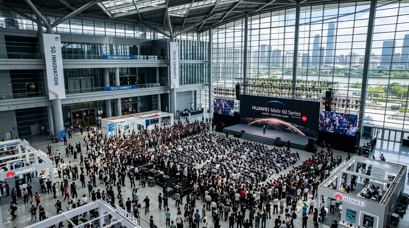 Lancement d'un produit technologique en Chine avec une foule nombreuse