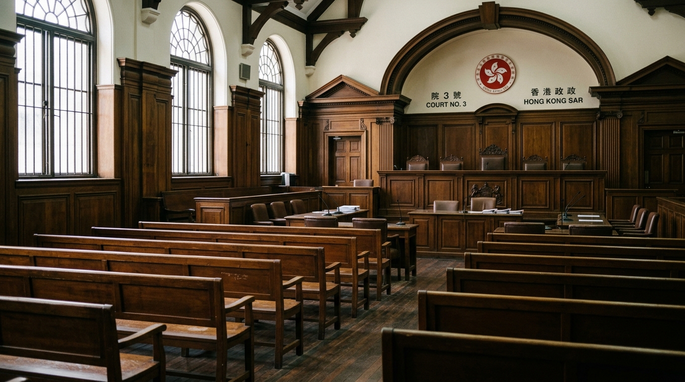 Salle d'audience d'un tribunal à Hong Kong