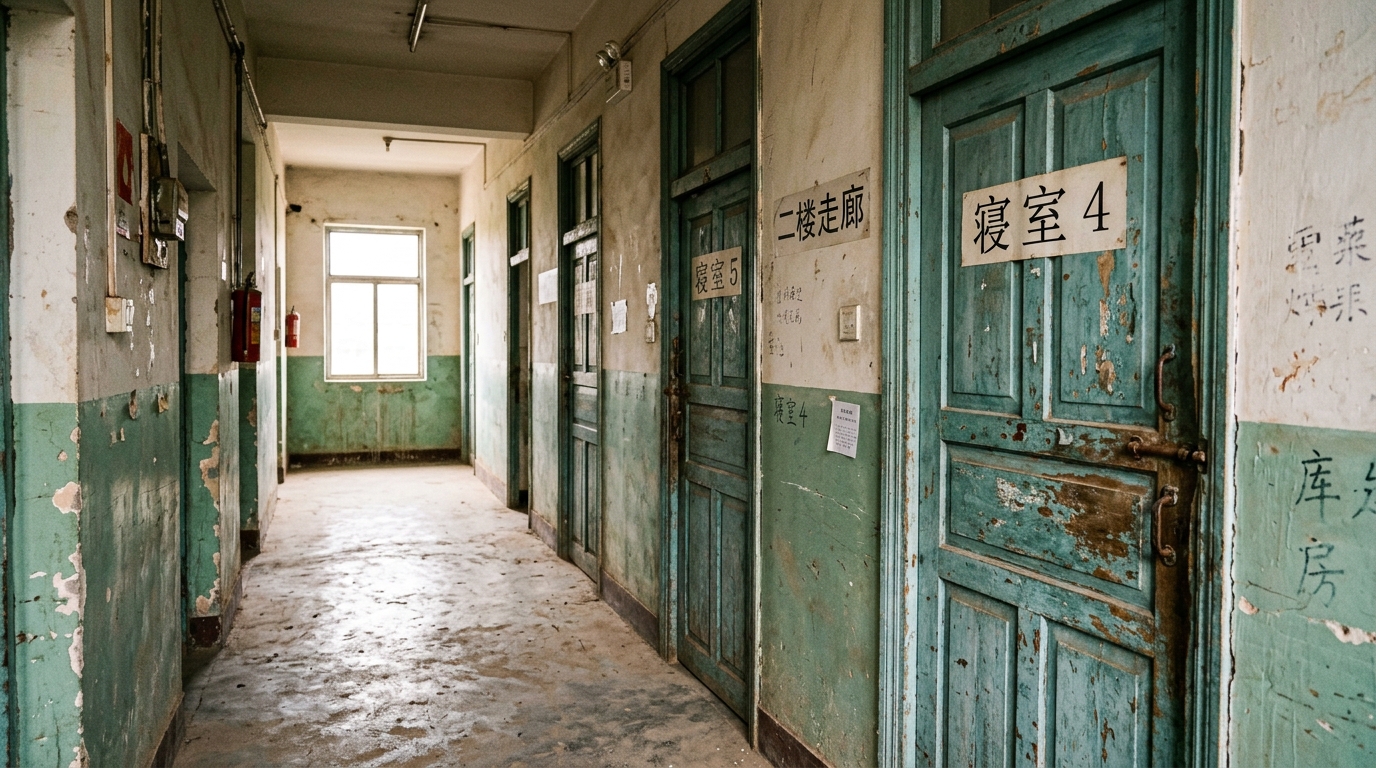 Couloir vide d'un orphelinat chinois