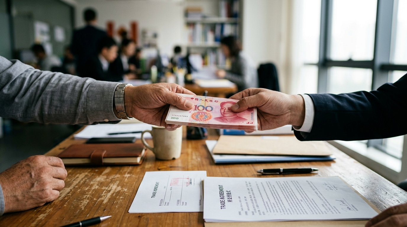 Échange de yuans chinois dans le cadre de transactions commerciales alternatives au dollar