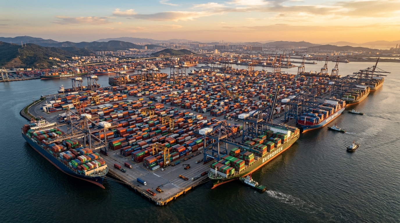 Port industriel chinois en pleine activité
