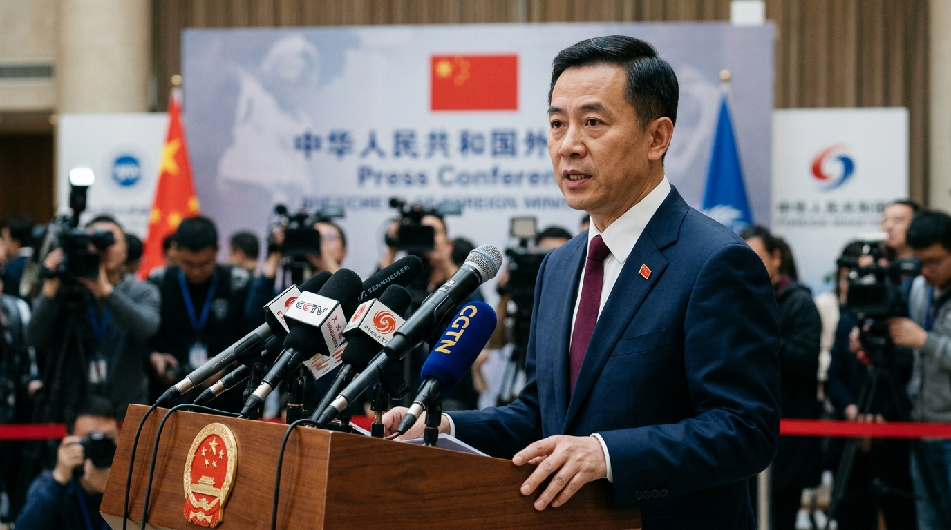 Porte-parole du ministère chinois des Affaires étrangères lors d'une conférence de presse