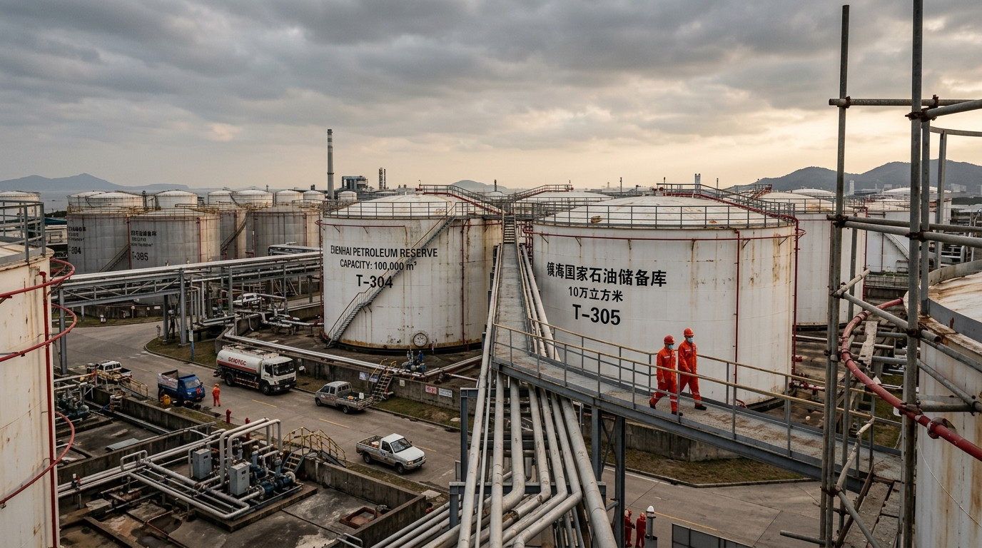 Réservoirs de pétrole stratégiques en Chine