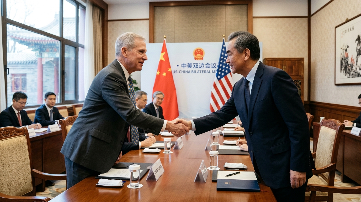 Diplomates américain et chinois - sommet IA Shenzhen