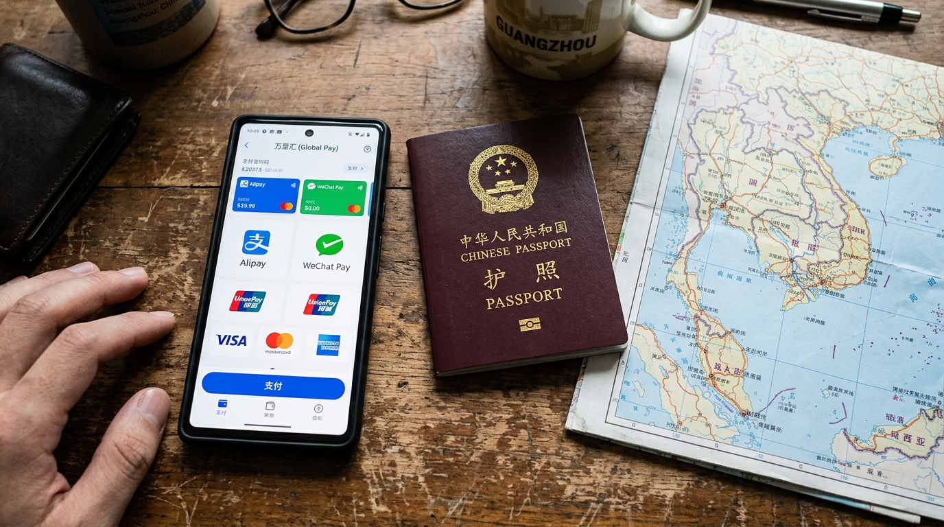 Portefeuille numérique sur smartphone avec logos de réseaux de paiement internationaux