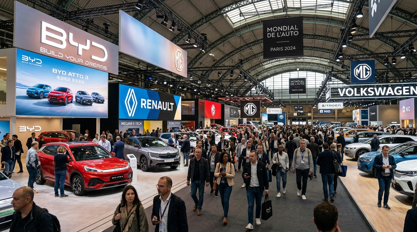 Salon automobile de Paris avec présence importante des marques chinoises