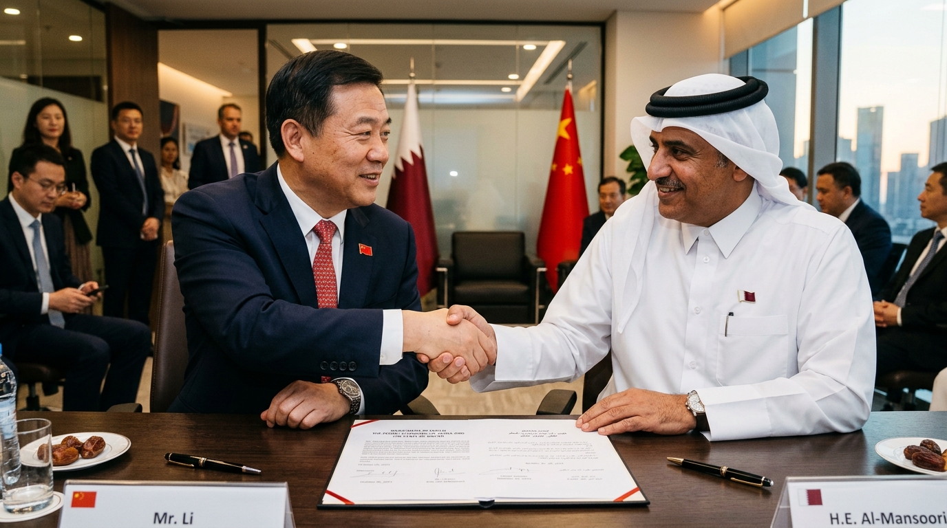 Signature d'un accord de partenariat stratégique entre entreprises chinoise et qatarie
