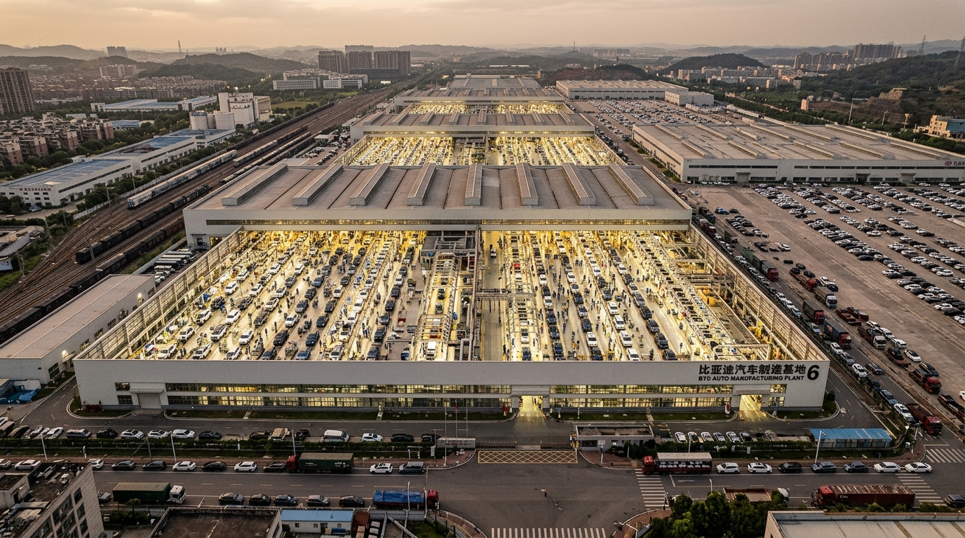 Usine de fabrication de véhicules électriques en Chine