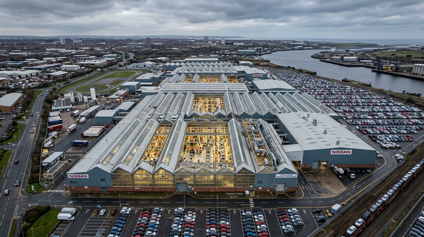 Usine Nissan de Sunderland vue du ciel
